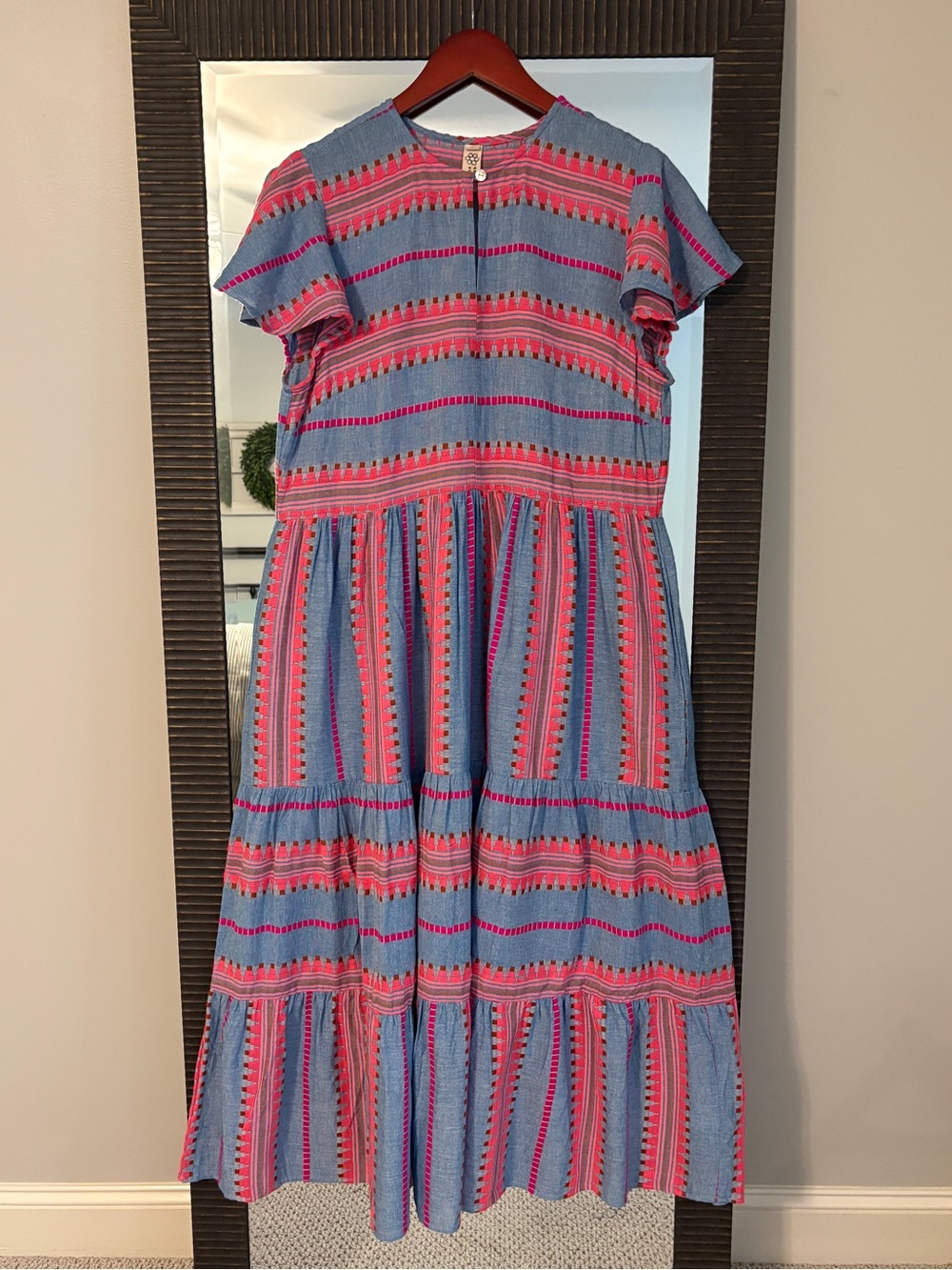 EUC Ivy Jane / Uncle Frank Tiered Midi Dress, sz M - Picture 2 of 6